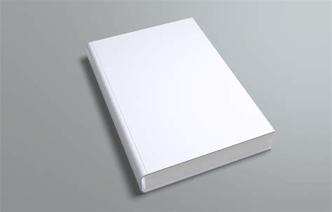 Premium Photo | White blank book cover template, psd mockup