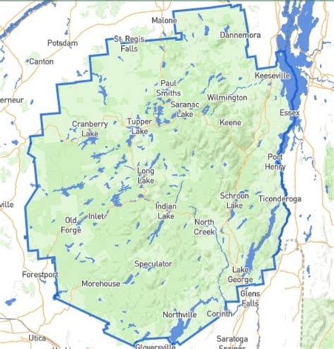 Adirondack National Park Map