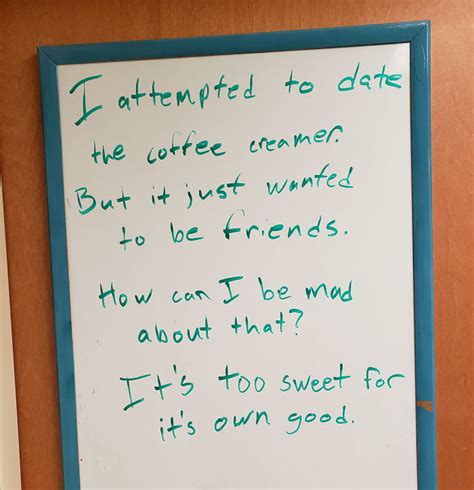 Guy Writes The Stupidest Jokes On A Board At Work Hoping Someone Will ...