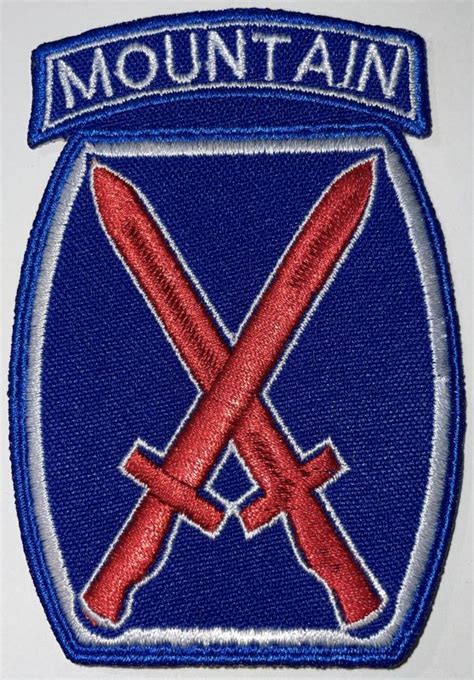 US Army 10th Mountain Division Patch - Decal Patch - Co