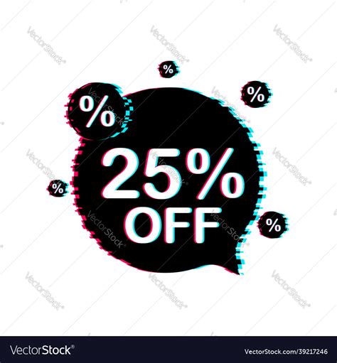 25 percent off sale discount banner Royalty Free Vector