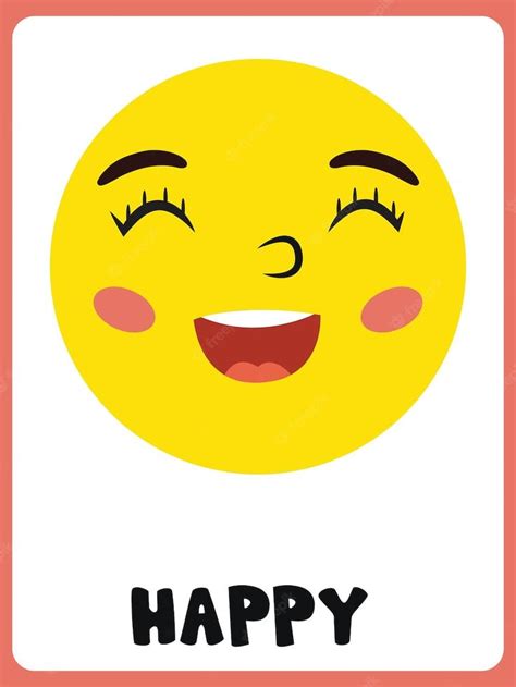 Premium Vector | Scared face clipart flashcard | Emotions cards, Emoji ...