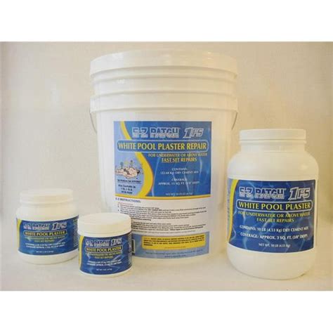 White Pool Plaster Repair Kit - 3lb And 10lb Pool Plaster Patch Mix ...