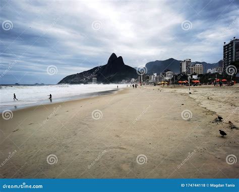 Ipanema Beach in Rio De Janeiro. Editorial Stock Photo - Image of ...