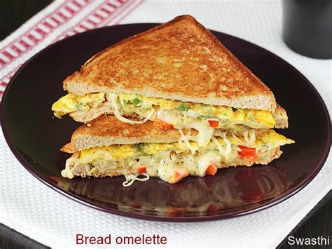 Bread Omelette Sandwich - Swasthi's Recipes