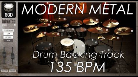 MODERN METAL Drum Track 135 BPM - YouTube