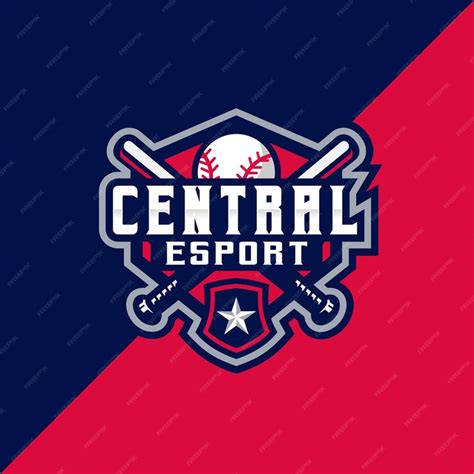 Premium Vector | Central baseball esport and sport logo emblem