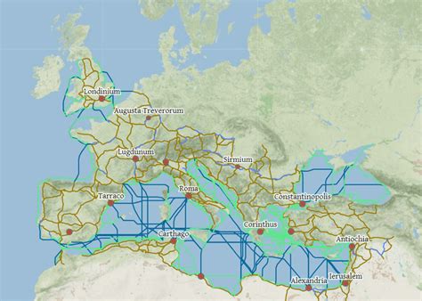 Ancient Roman Roads Map