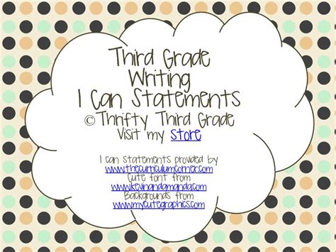 Third Grade I Can Statements | Thrifty in Third Grade