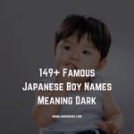 149+ Famous Japanese Boy Names Meaning Dark - Name Mozo