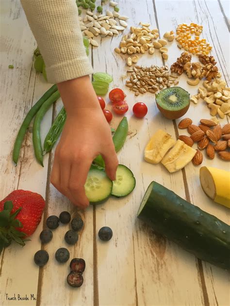 the seeds we eat- nature sensory science for kids. Great with Eric Carle's Tiny Seed book