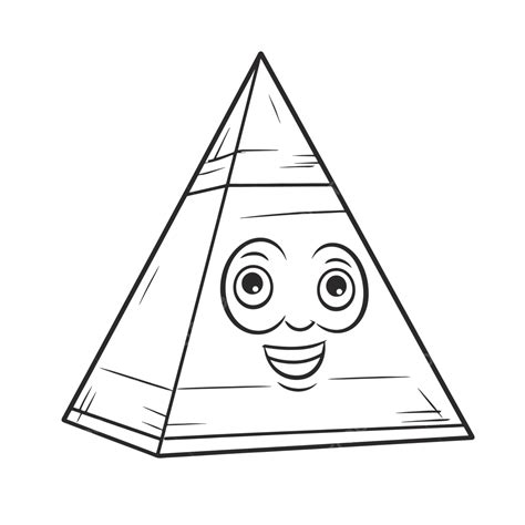 Cartoon Head Of A Pyramid Coloring Page Outline Sketch Drawing Vector ...