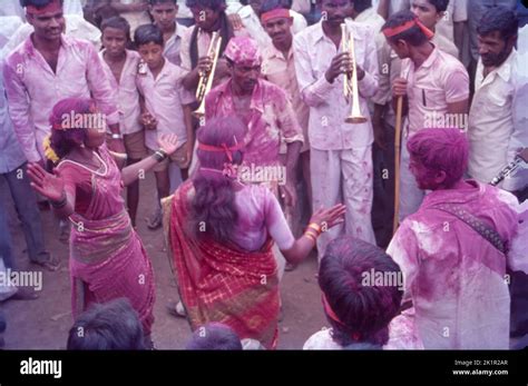 Women Dancing on Music, At Dindi Festival, Maharashtra Stock Photo - Alamy