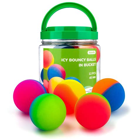 Buy Entervending Bouncy Balls - ICY Bounce Balls in Bucket for Kids ...