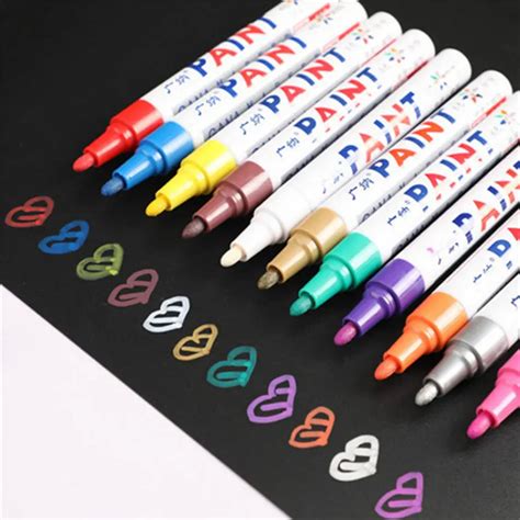 Permanent Waterproof Glass Oil Art Marker Paint Pen Office Student For Children 14.3*1.5cm ...