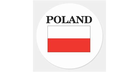 Poland Flag Classic Round Sticker | Zazzle