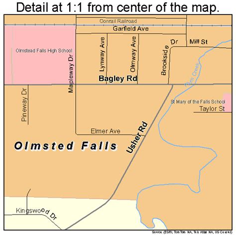 Olmsted Falls Ohio Street Map 3958422