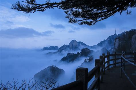 nature, Landscape, Mist, Mountain, Walkway, Sunrise, Morning, Blue ...