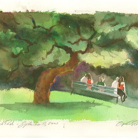 Park Bench Painting - Etsy