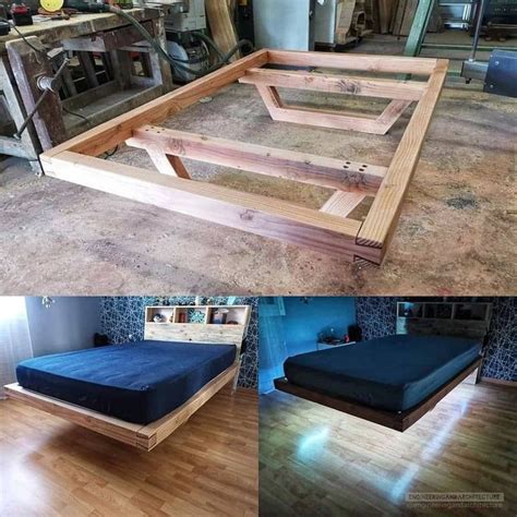 Creative Engineer on Instagram: “Wooden floating bed frame. What do you think? . . #woodworking ...