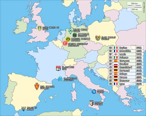 [OC] List of the European largest cities with just 1 football team (at least 500k population ...