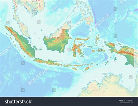 Topographic Map Indonesia Shaded Relief Elevation Stock Illustration 295488062 | Shutterstock