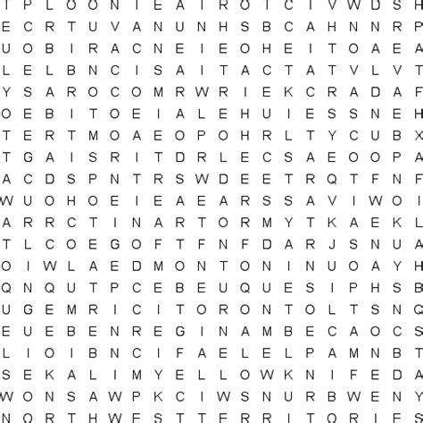 Canada - Free Word Search Puzzle