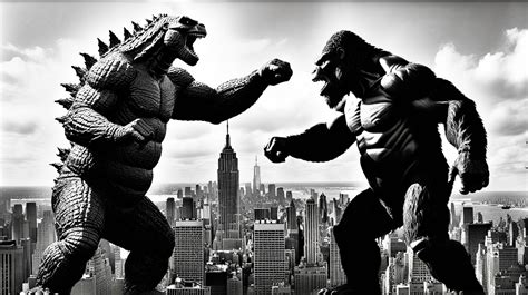 Godzilla King Kong fighting in NYC | MUSE AI