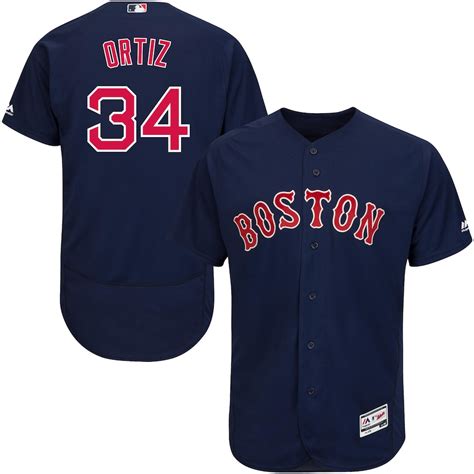 Men's Boston Red Sox David Ortiz Majestic Alternate Navy Flex Base Authentic Collection Player ...