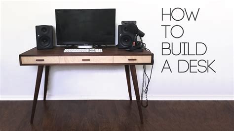 DIY Mid Century Modern Desk | How To | Modern Builds | EP. 60 - YouTube