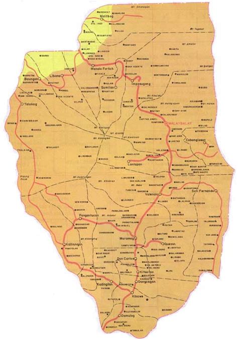 Map of Bukidnon Province, Philippines