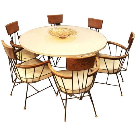 Mid-Century Modern Dining Set with Table and Six Chairs by Paul McCobb ...