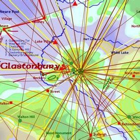 Sacred Sites | Glastonbury - Glastonbury | Map of its Ancient Landscape and Ley Alignments ...