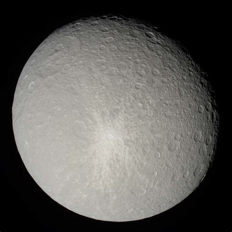 Rhea in natural color, featuring Inktomi… | The Planetary Society