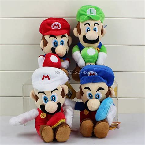 17cm Super Mario Mario Plush With Ice Toad Flower Sun Flower Luigi Soft ...