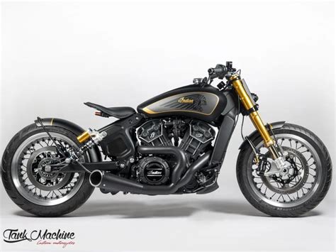 Indian Scout "Bobber" Exhaust Custom by Tank Machine