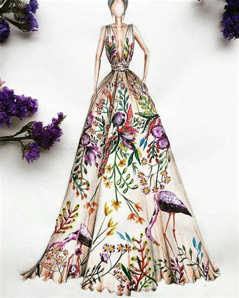 #inspiration #dress #nature #ilustration | Fashion illustration dresses ...