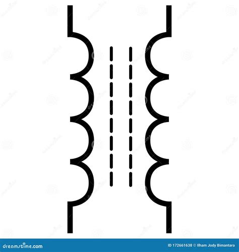 Ferrite Core Transformer Component Symbol for Circuit Design Stock Illustration - Illustration ...