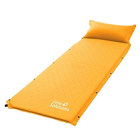 Camp Solutions Lightweight Self-Inflating Air Sleeping Pad, Orange - CampingEpic | CampingEpic