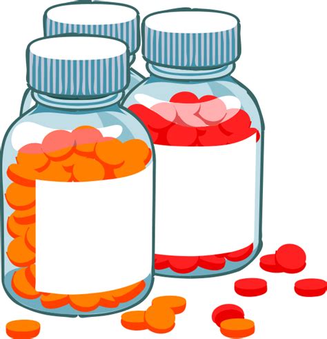 Red And Orange Pill Bottles Clip Art at Clker.com - vector clip art ...