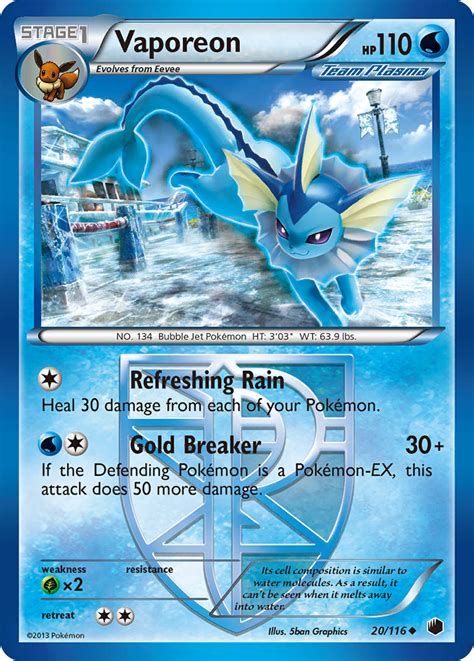 Vaporeon 20 (Plasma Freeze 2013) Pokemon Card