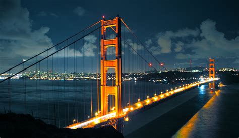 Wallpaper : 3456x1999 px, jembatan, Golden Gate Bridge, lampu, malam ...