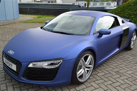 Audi R8 wrapped in high performance Avery Dennison Supreme wrapping film - Matte Brilliant blue ...