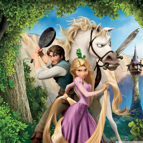 Tangled Rapunzel Flynn And Maximus iPad Air Wallpapers Free Download