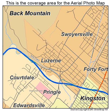 Aerial Photography Map of Luzerne, PA Pennsylvania