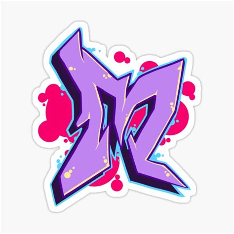 "Letter M - Graffiti Street Art Style " Sticker for Sale by ...