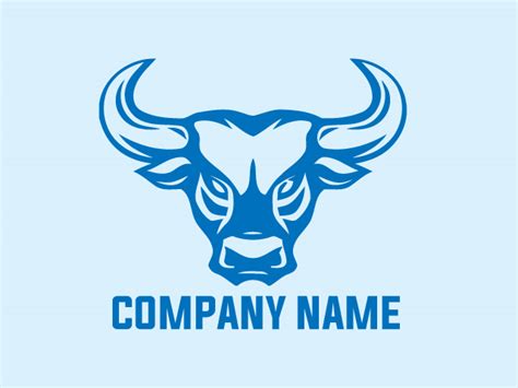 Bull Head Logo Design Vector