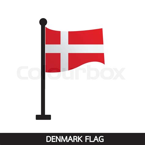 Denmark flag design illustration | Stock vector | Colourbox