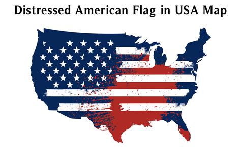Distress American Flag in USA Map Vector Graphic by Designs River · Creative Fabrica