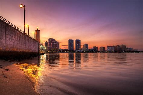 West Palm Beach Skyline at Dusk Photograph by Debra and Dave Vanderlaan ...